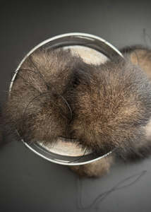 Haberdashery: Possum Fur Pom Poms - Natural Dark Brown