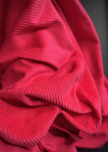 Medium Weight: Soft 4.5 Wale Cotton Corduroy. Cherry Ripe