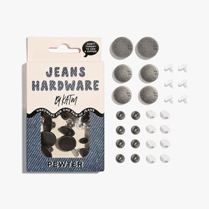 Buttons: Jeans Hardware Kit | Pewter