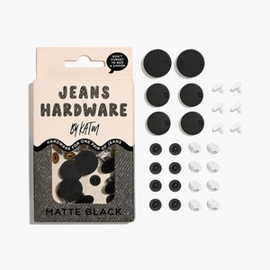Buttons: Jeans Hardware Kit | Matte Black
