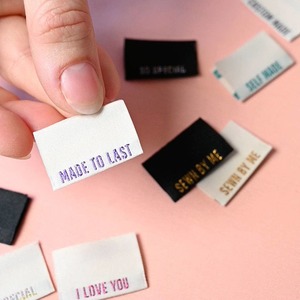 Haberdashery: Metallic Side Seam (Cream) Woven Labels