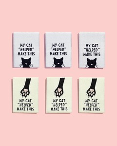 Haberdashery: My Cat "Helped" Make This Woven Labels
