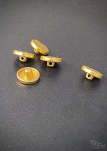 Metal Buttons - Shank Irregular Bright Gold 16mm