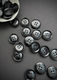 Grey & Black Tortoise Shell Buttons, 22mm