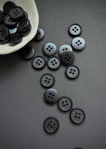 Buttons: Black Tortoise Shell Buttons, 15mm