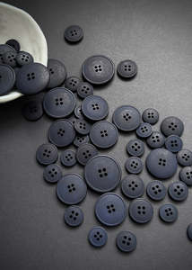 Recycled Hemp Button - Dark Ink