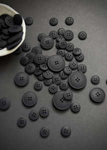 Recycled Hemp Button - Black