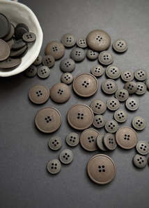 Recycled Hemp Button - Bitter Chocolate