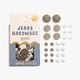 Jeans Hardware Kit | Aged Brass