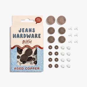 Buttons: Jeans Hardware Kit | Aged Copper