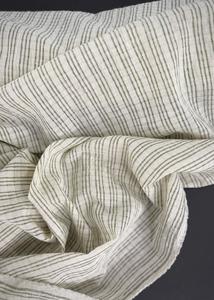Cotton Linen Seersucker Stripe - Green
