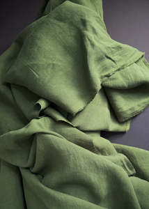 Fabric: Laundered Hemp - Grass Green