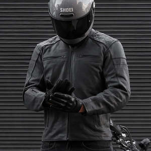 Street Commuting Motorcycle Gear: 'ol Bobber Classic Leather Motorbike Jacket - Black