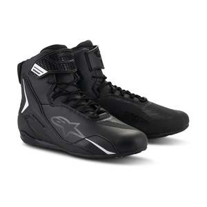 Street Commuting Motorcycle Gear: Faster V4 Men's Shoes - Black