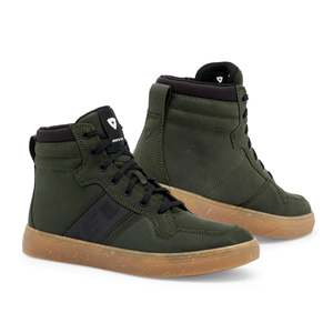 Street Commuting Motorcycle Gear: Kick Shoes - Dark Green-Brown - FINAL SALE
