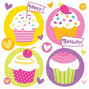 Cupcake Party Napkins