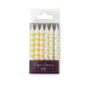 Limoncello Stripes & Spots Candles