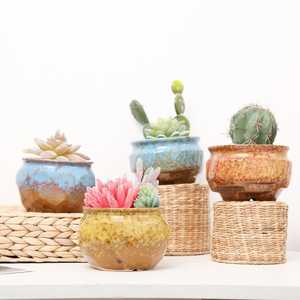 Medium Ceramic Pot/Planter - "Mosaic"