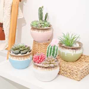 Medium Size Pot: Drip Glazed Ceramic Pots