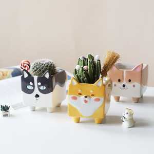 Ceramic Plant Pots/Planters - "Doggo Family"