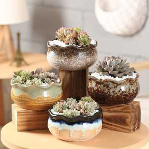 Medium Size Pot: Medium Glazed Ceramic Pots/Planters