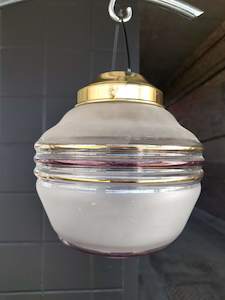 Sale Stock: Mid Century Pendant Gold and Maroon             GM16