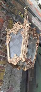 VILLA Lightshade Gold with Decorative Glass       VLG