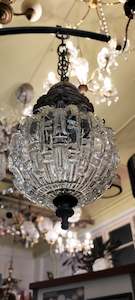 Retro: Cut Glass Funky Pendant.     CG5