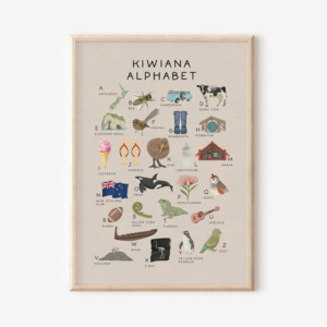 Art Prints: Kiwiana Alphabet | Art Print