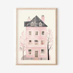 Art Prints: Pink Dollhouse | Art Print