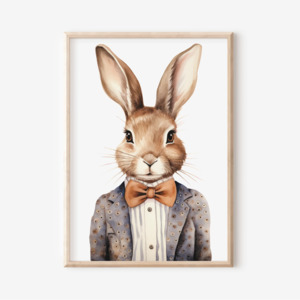 Art Prints: Vintage Bunny | Art Print