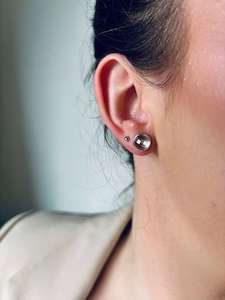 Carta Studs - Clear Quartz