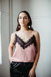 Lucky Last: Whakamanawa – Lace Cami in Blush