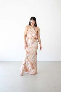 Tātai Halterneck Dress in Crushed Rose