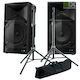 AlphaTheta WAVE EIGHT Portable Battery Powered PA Speakers & Stands Package