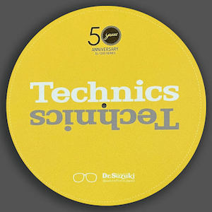 DR. SUZUKI x TECHNICS 50th Anniversary SL-1200M7L LIMITED EDITION SLIPMATS YELLOW (Pair)