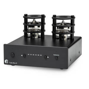 Pro-Ject TUBE BOX E Phono Pre-amplifier with Tube Output (Silver, Black)
