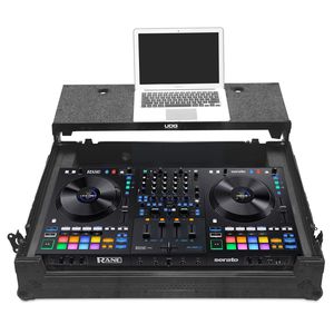 UDG Ultimate Flight Case Rane PERFORMER / FOUR Black Plus (Laptop Shelf + Wheels)
