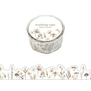 All Washi Tapes: Masking Tape - Brown Flowers