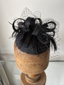 Products: SOLD/Little Black Fascinator – MJ Hatz