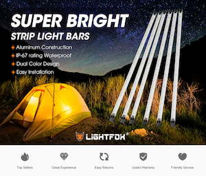 LIGHTFOX LED Camping Strip Light Bars - MJs Trading NZ- One-Stop for Jeep Wrangl&hellip;