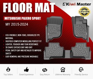 KIWI MASTER 3D TPE Car Floor Mats Liner fit Mitsubishi Pajero Sport MY 2015-2024&hellip;