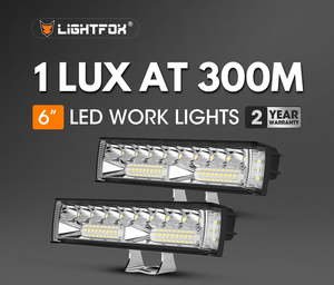 Pair 6inch Osram LED Work Lights 1Lux @ 300m 10,098 Lumens Side Shooter - MJs Tr&hellip;