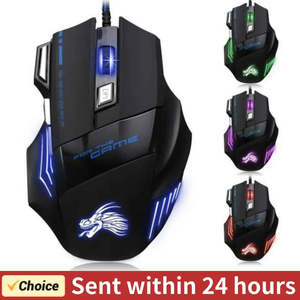 USB Wired Gaming Mouse 7 Button Backlit Ergonomic Mice 5500 DPI Backlight Adjust&hellip;