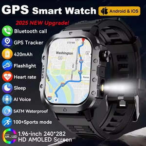 Smart Watch: 2025 New SmartWatch Men For Women Militray Outdoor GPS Track Sport Watches Heart Rate Sleep Waterproof Smart Watch IOS Android