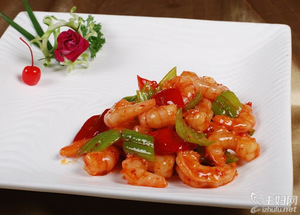 Products: Hot and spicy prawn with veg on rice