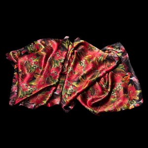 Sue Wickison Design – Satin Silk Scarve Pohutukawa