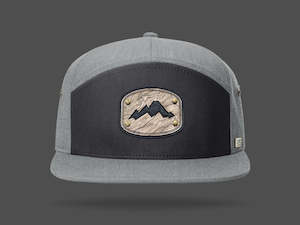 Crux Collection: STRT 7 Grey Flat Brim Cap - Mountain