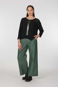 Juna Sequin Triptych Top / Noir