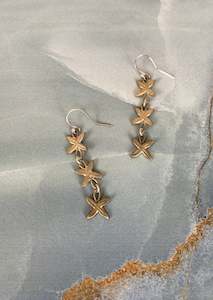 Michele Johnson Jewellry: Triple Frangipani Earrings | Bronze